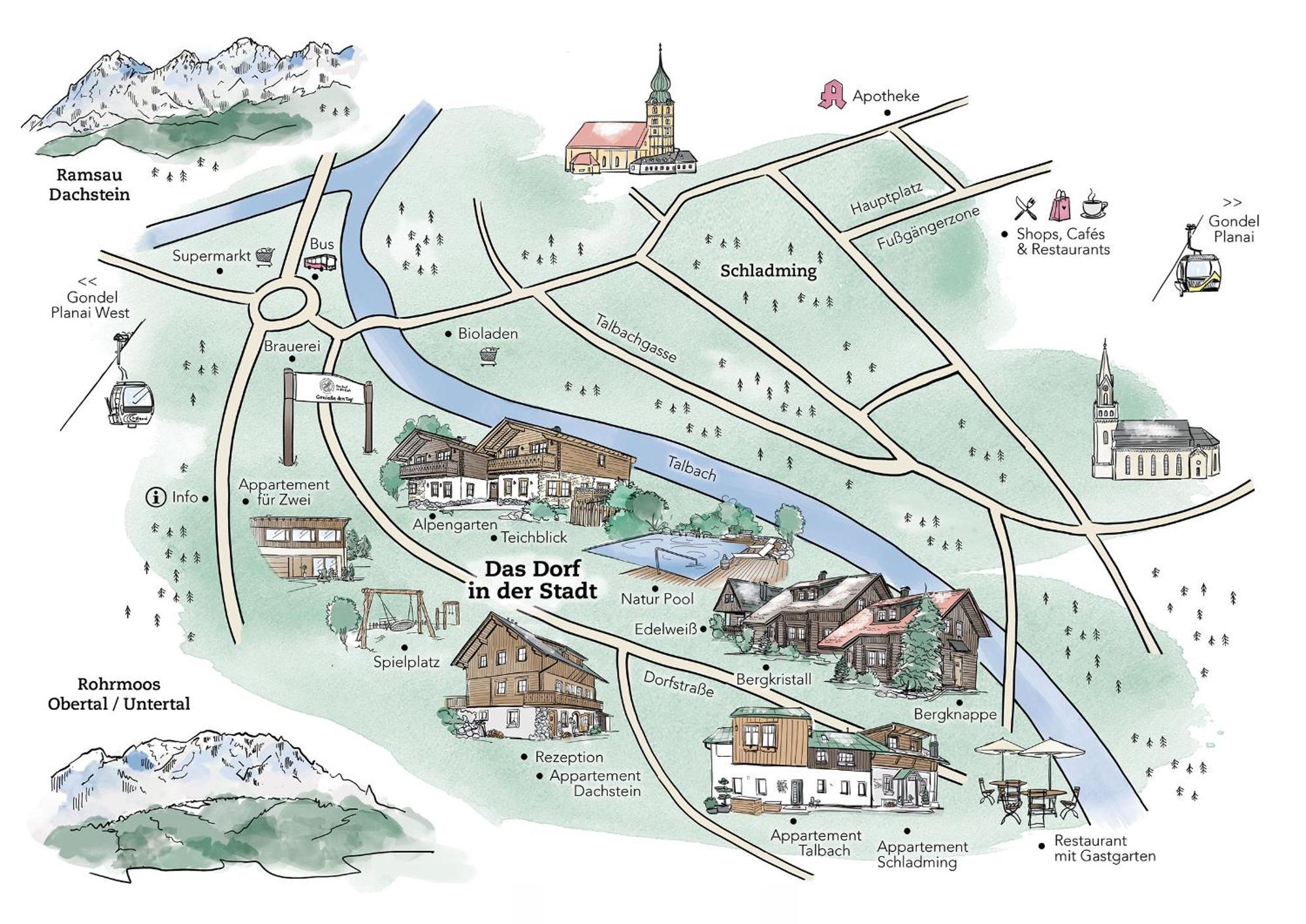 Das Dorf In Der Stadt Schladming Eksteriør billede